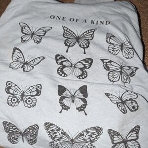 Butterfly cropped hoodie juniors